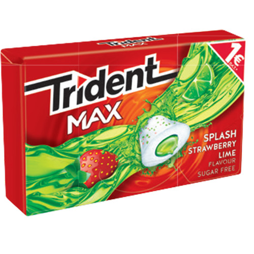 TRIDENT splash 22grX16τσιχ 1€ (ΕΛ) φράουλα-λεμόνι