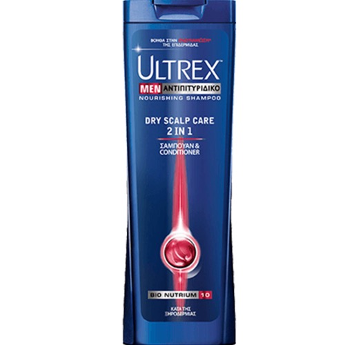 ULTREX shampoo 360ml (ΕΛ) men dry scalp 2in1