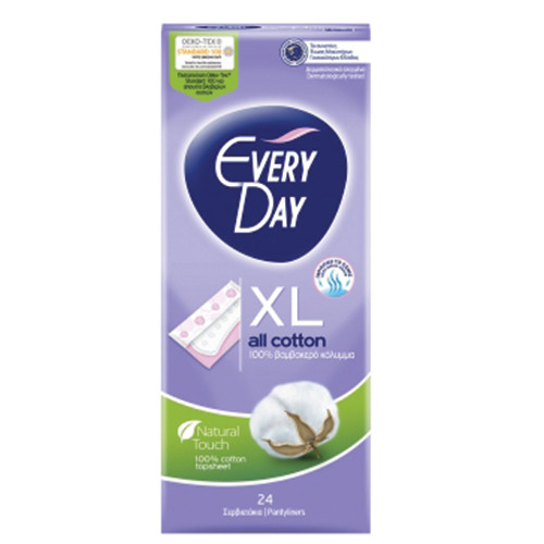 EVERYDAY σερβιετάκια 24τεμ (ΕΛ) XLong cotton