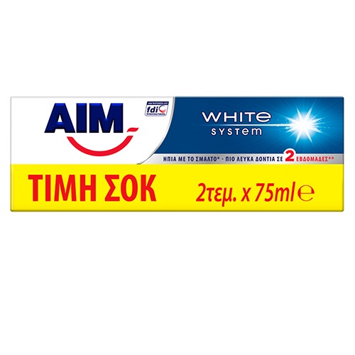 AIM οδοντ.2X75ml (ΕΛ) white system