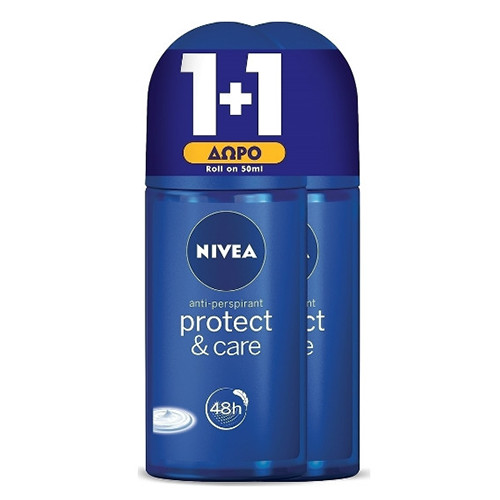 NIVEA roll on 50ml 1+1 men (ΕΛ) protect care