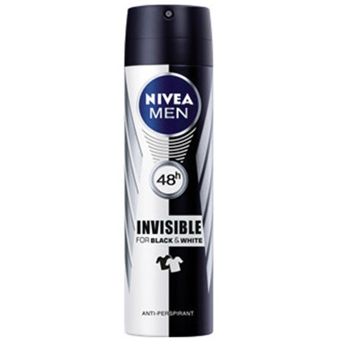 NIVEA spray 150ml men b&w invis. 48h original