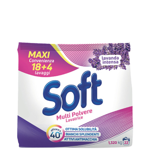 SOFT σακούλα lavanda σκόνη πλυντ18+4μεζ 1,32Kg ΕΛ