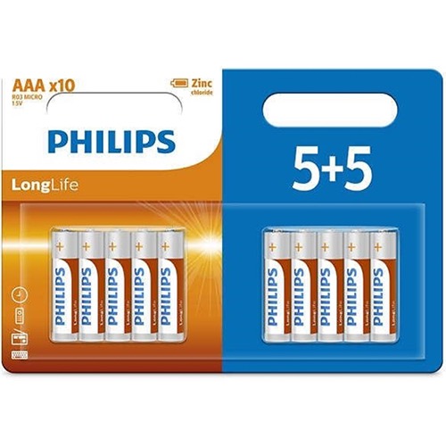 PHILIPS LONG LIFE AΑΑ 5+5 ΔΩΡΟ (ΕΛ)