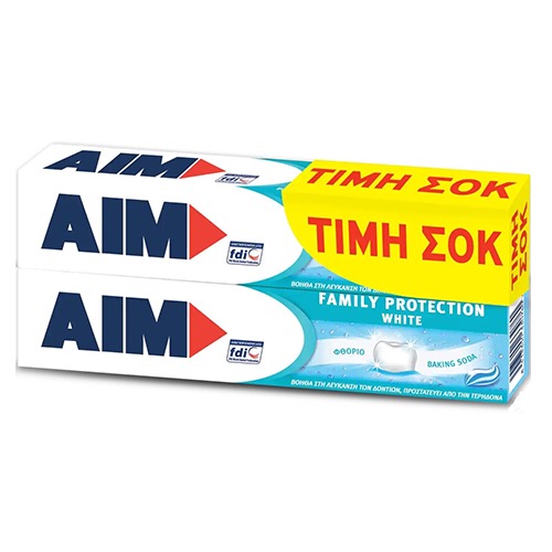 AIM οδοντ.2X75ml (ΕΛ) protection white