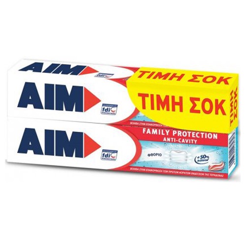AIM οδοντ 2X75ml (ΕΛ) family protection