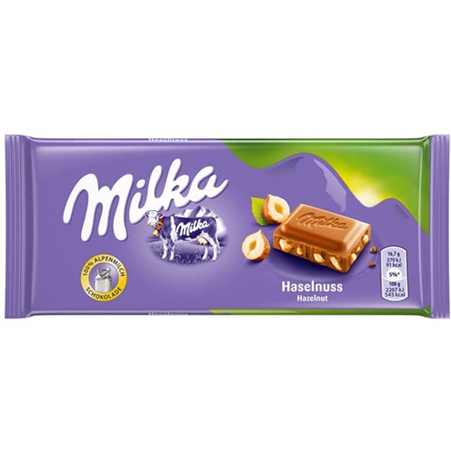 MILKA ΣΟΚΟΛΑΤΑ 100gr hazelnuts