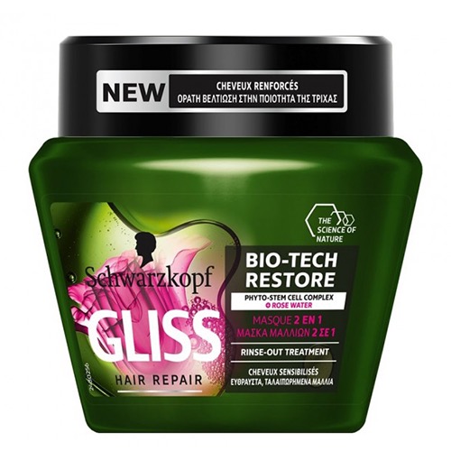 GLISS μάσκα μαλλιών 300ml (ΕΛ) biotech restore