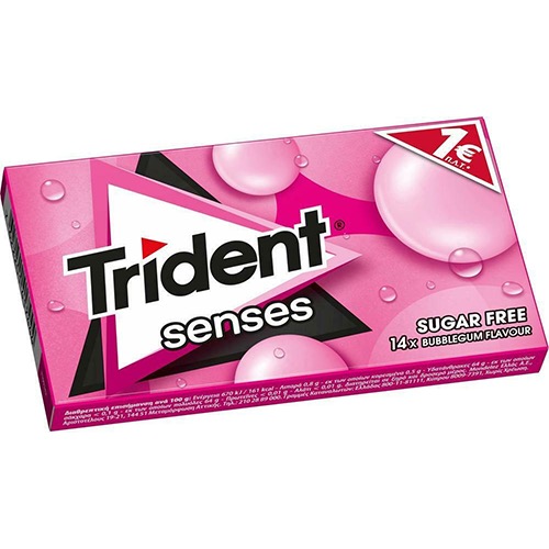 TRIDENT senses 27grX12τσιχ 1€ (EΛ) bubblegum