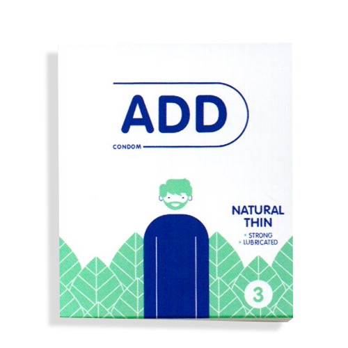 ADD προφυλακτικά 3τεμ natural thin (ΕΛ)