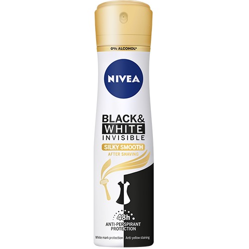 NIVEA spray 150ml women b&w silky smooth 48h(ΕΛ)