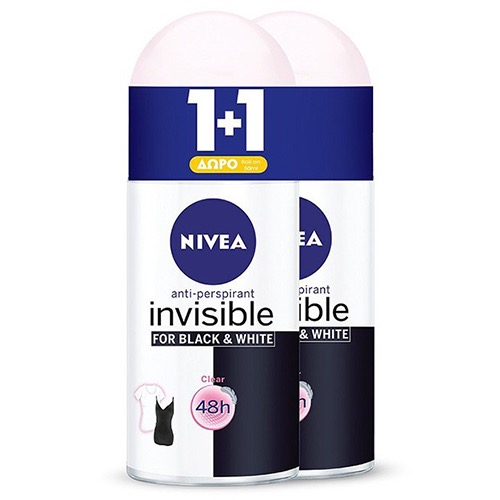 NIVEA roll on 50ml 1+1 women (ΕΛ) b n' w invisible