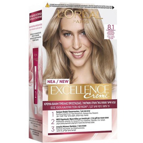 L' OREAL EXCELLENCE 48ml N8.1 ξανθό ανοιχτό σαντρέ