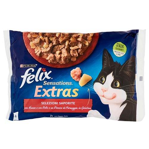 FELIX 4X85γρ SENSATION EXTRA (ΕΛ) βοδινό κοτόπουλο