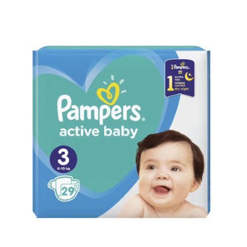 PAMPERS active baby No3 6-10kg 29τεμ