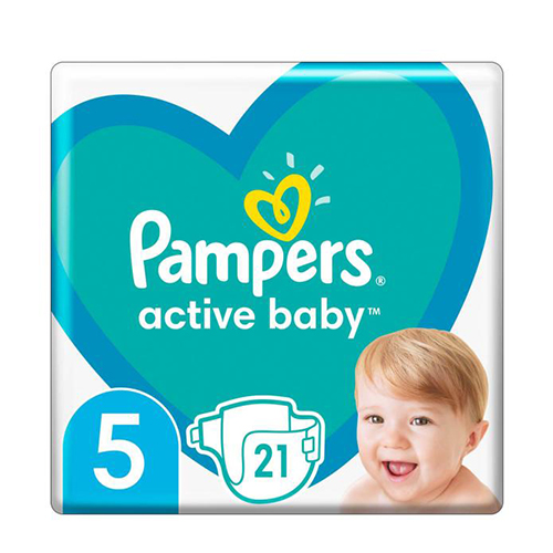 PAMPERS active baby No5 11-16kg 21τεμ