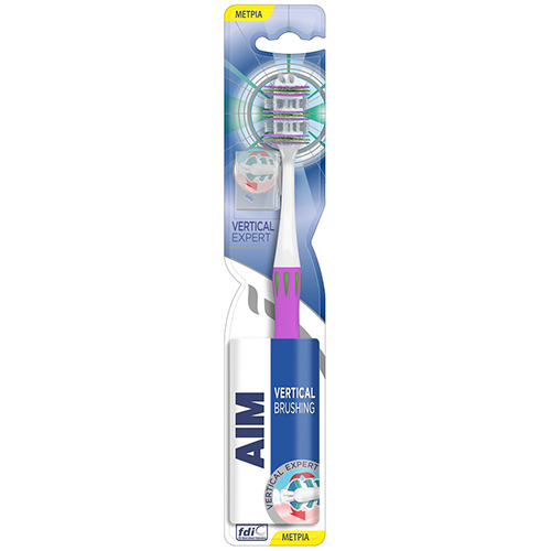 AIM οδοντόβουρτσα vertical expert μέτρια