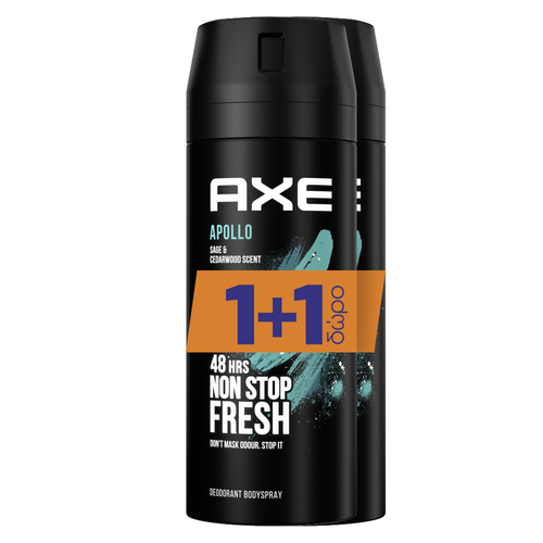 AXE spray 150ml 1+1δώρο (ΕΛ) apollo