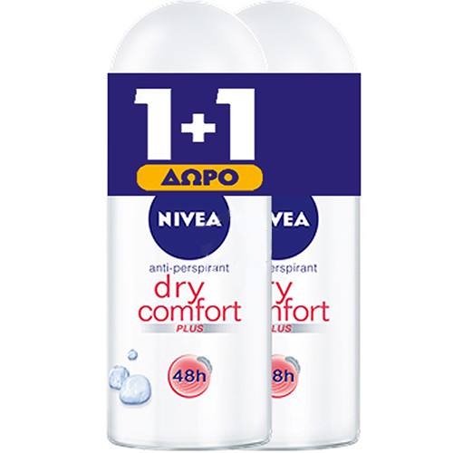 NIVEA roll on 50ml 1+1 women (ΕΛ) dry comfort