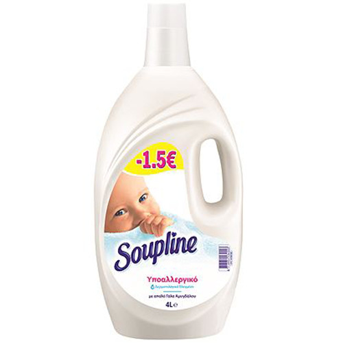 SOUPLINE μαλακτικό 4lt (ΕΛ) υποαλλεργικό -1.5€