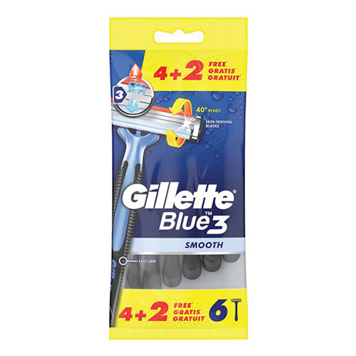GILLETTE BLUE3 SMOOTH ΣΑΚΟΥΛΑΚΙ 4+2