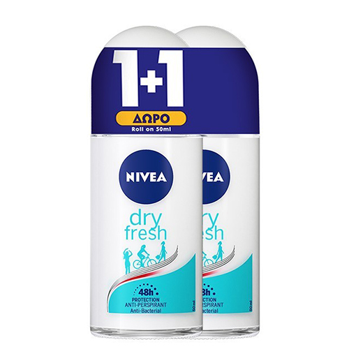 NIVEA roll on 50ml 1+1 women (ΕΛ) dry fresh