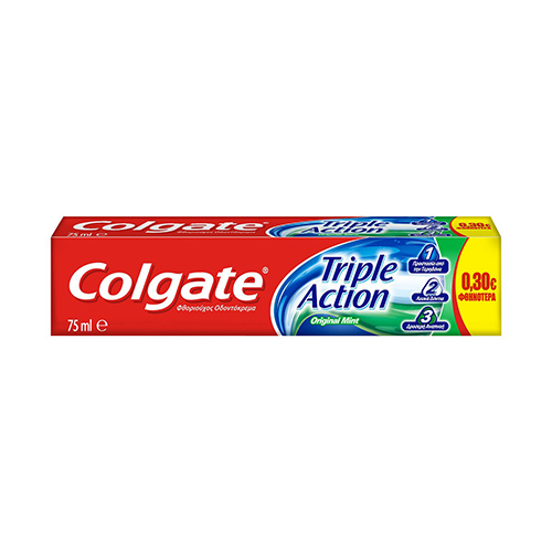 COLGATE οδοντ. triple action 75ml -0,30€ (EΛ)