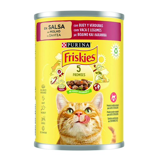 FRISKIES κον.γάτας 400gr βοδινό-λαχανικά