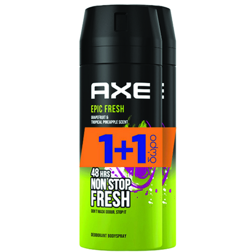 AXE spray 150ml (ΕΛ) 1+1δώρο epic fresh