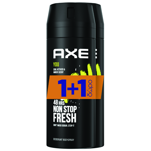 AXE spray 150ml (ΕΛ) 1+1δώρο you