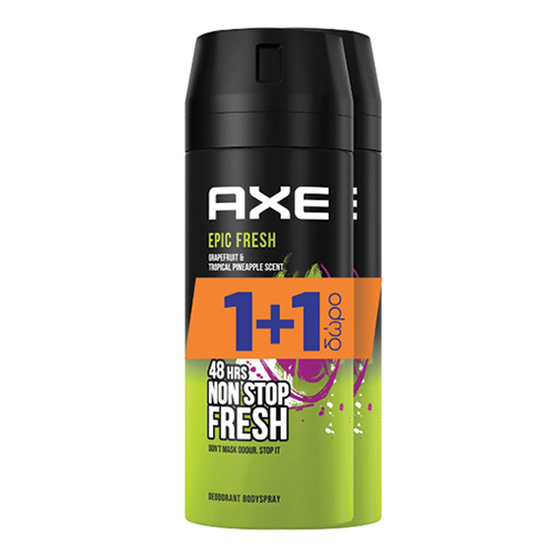 AXE spray 150ml (ΕΛ) 1+1δώρο epic fresh