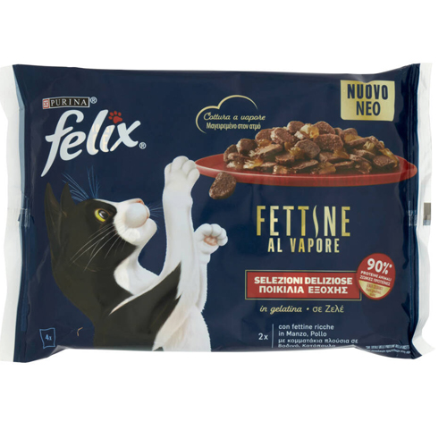 FELIX 4X80γρ (ΕΛ) μοσχάρι-κοτόπουλο